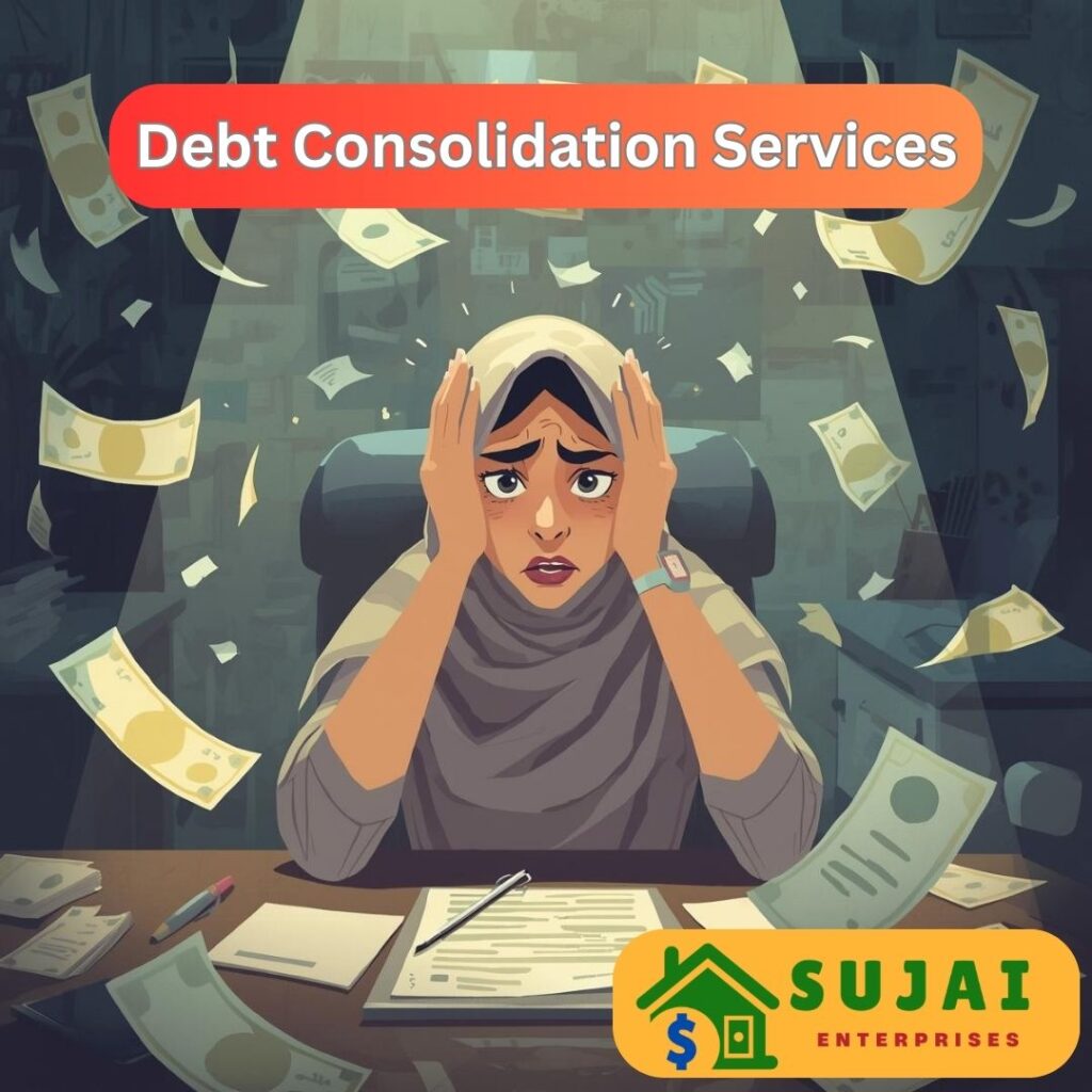 Person holding a smartphone and smiling after using debt consolidation services to pay off credit card bills.